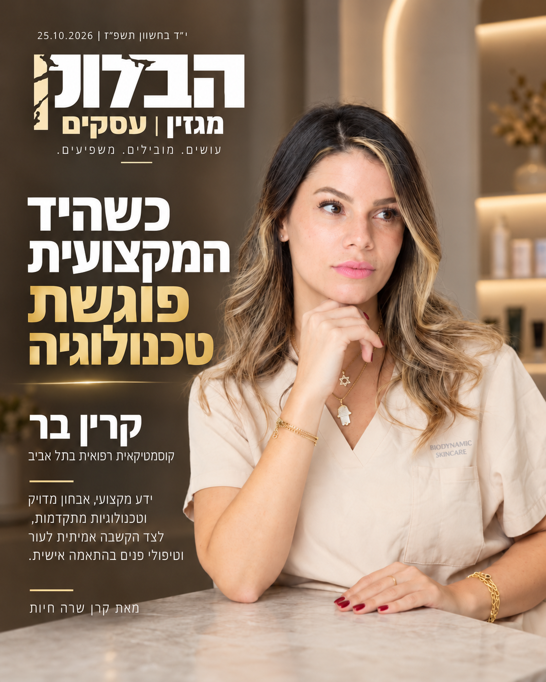 קרין בר, קוסמטיקאית רפואית